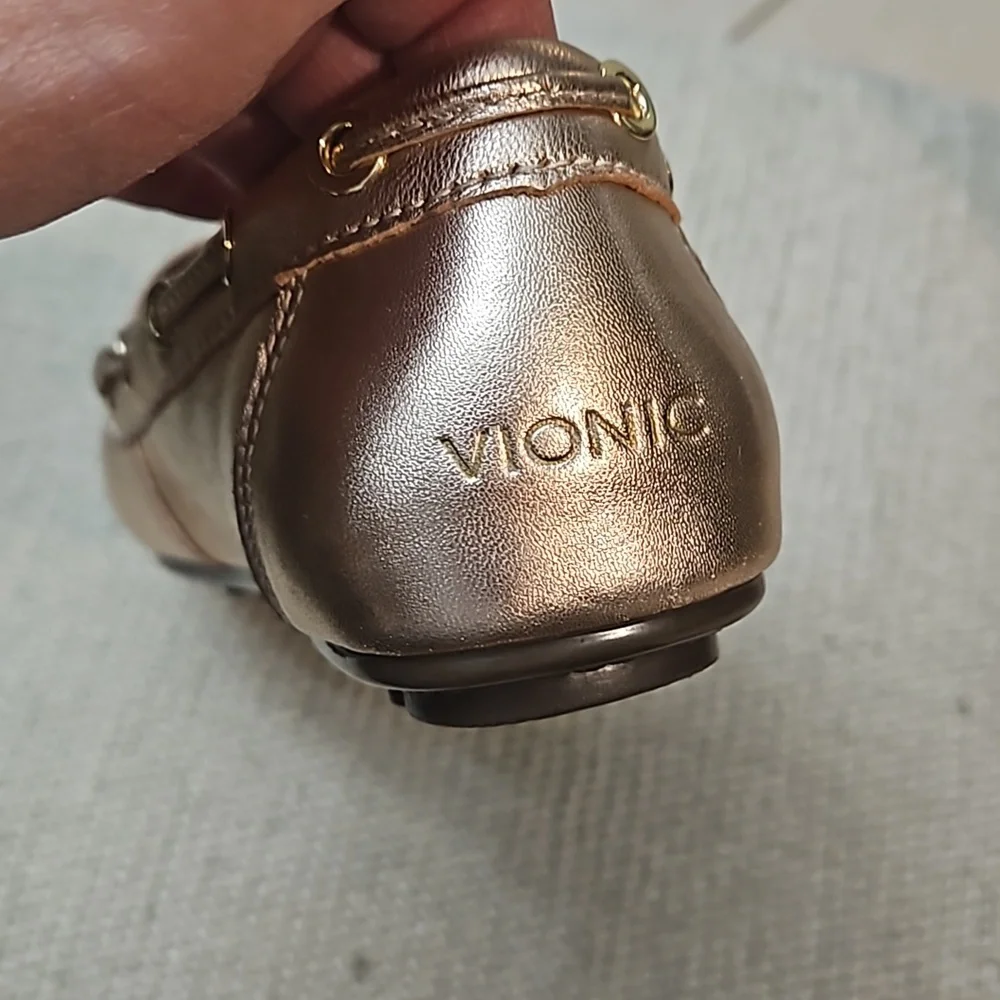 Vionic Virginia Metallic Loafer Rose Gold Women's 6.5